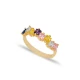Mix Colorful Baguette Cluster 925 Sterling Silver Ring Mix Colorful Baguette Cluster 925 Sterling Silver Ring