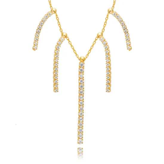 New Fashion Round Cut Zircon Stone Tennis Chain 925 Sterling Silver Jewelry New Fashion Round Cut Zircon Stone Tennis Chain 925 Sterling Silver Jewelry
