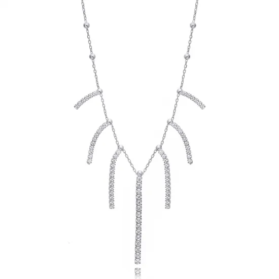 New Fashion Round Cut Zircon Stone Tennis Chain 925 Sterling Silver Jewelry New Fashion Round Cut Zircon Stone Tennis Chain 925 Sterling Silver Jewelry
