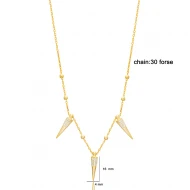 Shape Ball Chain CZ Shaker 925 Sterling Silver Necklace