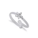 Flower CZ Adjustable 925 Sterling Silver Ring