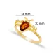 Pear Shape Bee Garnet CZ Stone Cluster Ring Pear Shape Bee Garnet CZ Stone Cluster Ring
