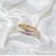 White Enamel CZ Band 925 Sterling Silver Ring White Enamel CZ Band 925 Sterling Silver Ring