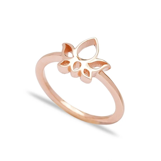 Handcrafted Plain Lotus 925 Sterling Silver Ring | 925 Sterling Silver Wholesale | Sade Silver Handcrafted Plain Lotus 925 Sterling Silver Ring - Sade 925 Silver Jewelry