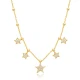 Multi Star Shiny CZ Shaker 925 Sterling Silver Necklace - Sade 925 Silver Jewelry
