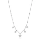 Multi Star Shiny CZ Shaker 925 Sterling Silver Necklace - Sade 925 Silver Jewelry