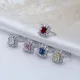 Rectangle Pink CZ Stone Wholesale 925 Silver Cluster Ring Rectangle Pink CZ Stone Wholesale 925 Silver Cluster Ring