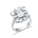 Rectangle Clear Zircon Stone Wholesale 925 Silver Cluster Ring Rectangle Clear Zircon Stone Wholesale 925 Silver Cluster Ring
