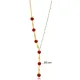 Red And Turquoise Quartz Y Bezel 925 Silver Necklace Red And Turquoise Quartz Y Bezel 925 Silver Necklace