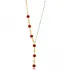 Red And Turquoise Quartz Y Bezel 925 Silver Necklace