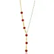 Red And Turquoise Quartz Y Bezel 925 Silver Necklace Red And Turquoise Quartz Y Bezel 925 Silver Necklace