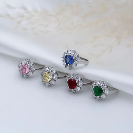 Oval Sapphire CZ Cluster 925 Sterling Silver Ring Oval Sapphire CZ Cluster 925 Sterling Silver Ring