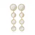 Round Design Mother of Pearl Long Earrings