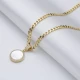 Round Mother Of Pearl Sterling Silver Necklace Round Mother Of Pearl Sterling Silver Necklace