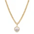 Round Mother Of Pearl Sterling Silver Necklace