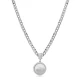 Round Mother Of Pearl Sterling Silver Necklace Round Mother Of Pearl Sterling Silver Necklace