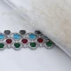 Aquamarine CZ Round Shape Stony 925 Silver Bracelet Aquamarine CZ Round Shape Stony 925 Silver Bracelet