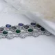 White CZ Pear Drop Shape Stony Sterling Silver Bracelet White CZ Pear Drop Shape Stony Sterling Silver Bracelet