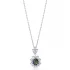 Pear Mystic Topaz CZ Flower Sterling Silver Necklace