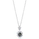 Pear Mystic Topaz CZ Flower Sterling Silver Necklace Pear Mystic Topaz CZ Flower Sterling Silver Necklace