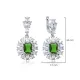 Emerald Rectangle Shape CZ Cluster 925 Silver Earrings Emerald Rectangle Shape CZ Cluster 925 Silver Earrings