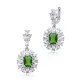 Emerald Rectangle Shape CZ Cluster 925 Silver Earrings Emerald Rectangle Shape CZ Cluster 925 Silver Earrings