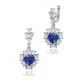 Heart Sapphire CZ Cluster 925 Sterling Silver Earrings Heart Sapphire CZ Cluster 925 Sterling Silver Earrings