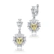 Heart Citrine CZ Cluster 925 Sterling Silver Earrings Heart Citrine CZ Cluster 925 Sterling Silver Earrings
