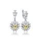 Heart Citrine CZ Cluster 925 Sterling Silver Earrings Heart Citrine CZ Cluster 925 Sterling Silver Earrings