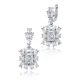 Rectangle CZ Cluster 925 Sterling Silver Earrings Rectangle CZ Cluster 925 Sterling Silver Earrings