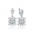 Rectangle CZ Cluster 925 Sterling Silver Earrings