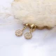 Flower Shape CZ Dangle Sterling Silver Earrings - Sade 925 Silver Jewelry