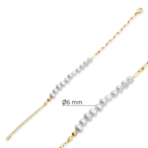 Tiny Natural Pearls Dainty 925 Sterling Silver Bracelet Tiny Natural Pearls Dainty 925 Sterling Silver Bracelet