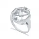 Geometric Shape Women Cluster 925 Sterling Silver Ring Geometric Shape Women Cluster 925 Sterling Silver Ring