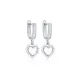 Dainty Heart Mother Of Pearl Dangle 925 Silver Earrings