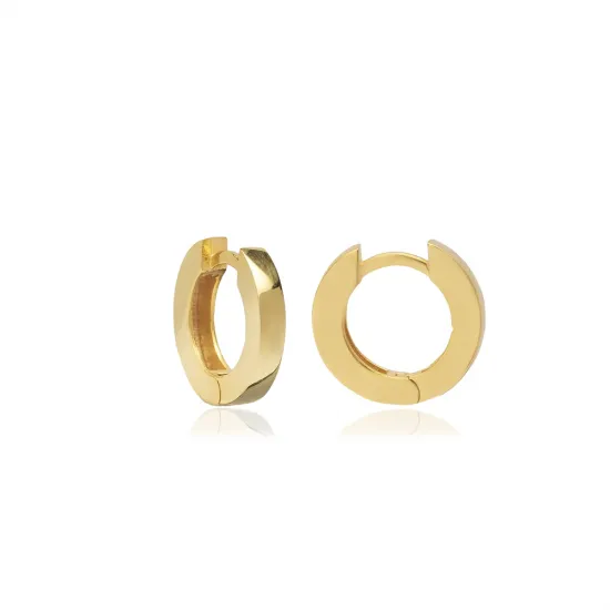 Flat Wide Hoop 925 Sterling Silver Earrings Flat Wide Hoop 925 Sterling Silver Earrings