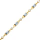 Aquamarine Baguette CZ 925 Sterling Silver Bracelet Aquamarine Baguette CZ 925 Sterling Silver Bracelet