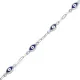 Dainty Evil Eye Enamel 925 Sterling Silver Bracelet | 925 Sterling Silver Wholesale | Sade Silver Dainty Evil Eye Enamel 925 Sterling Silver Bracelet - Sade 925 Silver Jewelry