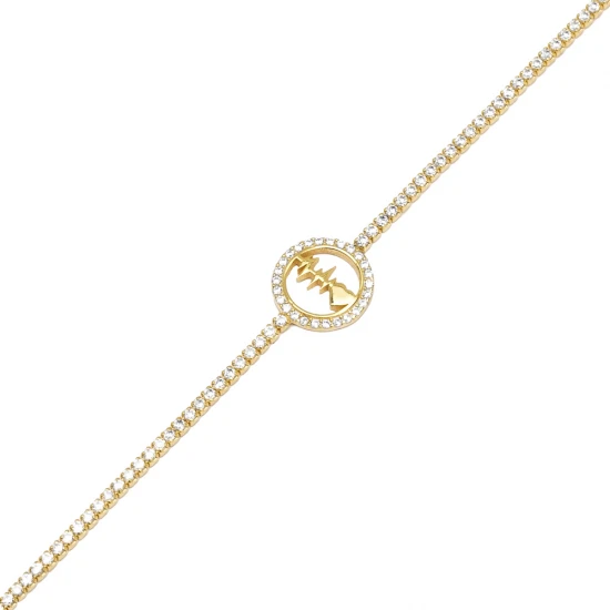 Heartbeat Tennis 925 Sterling Silver Bracelet Heartbeat Tennis 925 Sterling Silver Bracelet