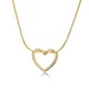Snake Chain Hollow Heart Design Plain Silver Charm Necklace Snake Chain Hollow Heart Design Plain Silver Charm Necklace