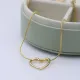 Snake Chain Hollow Heart Design Plain Silver Charm Necklace Snake Chain Hollow Heart Design Plain Silver Charm Necklace