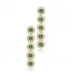 Emerald CZ Round Long 925 Sterling Silver Earrings | 925 Sterling Silver Wholesale | Sade Silver Emerald CZ Round Long 925 Sterling Silver Earrings - Sade 925 Silver Jewelry