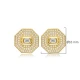 CZ Octagon Geometric 925 Sterling Silver Earrings CZ Octagon Geometric 925 Sterling Silver Earrings