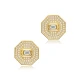 CZ Octagon Geometric 925 Sterling Silver Earrings CZ Octagon Geometric 925 Sterling Silver Earrings