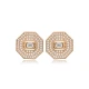 CZ Octagon Geometric 925 Sterling Silver Earrings CZ Octagon Geometric 925 Sterling Silver Earrings