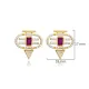 Ruby CZ Geometric 925 Sterling Silver Earrings Ruby CZ Geometric 925 Sterling Silver Earrings