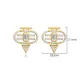 Clear CZ Geometric 925 Sterling Silver Earrings Clear CZ Geometric 925 Sterling Silver Earrings