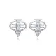 Clear CZ Geometric 925 Sterling Silver Earrings Clear CZ Geometric 925 Sterling Silver Earrings
