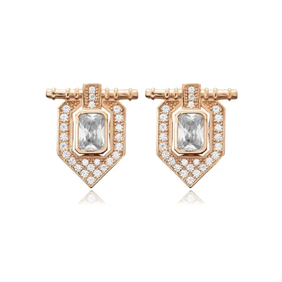 CZ Geometric 925 Sterling Silver Earrings CZ Geometric 925 Sterling Silver Earrings