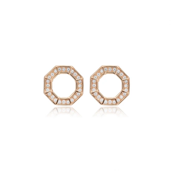 Octagon Geometric 925 Sterling Silver Earrings